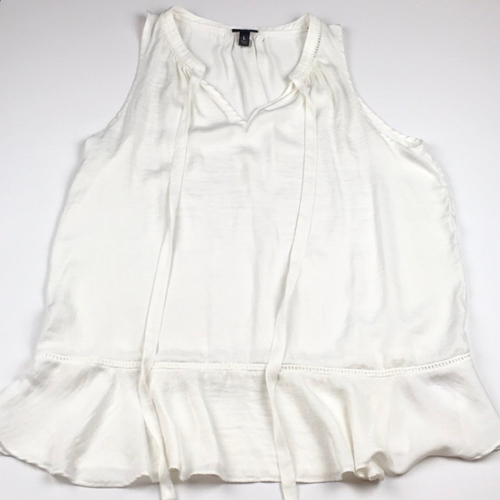 Ivory Sleeveless Tunic Blouse